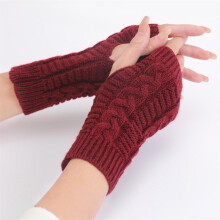 (A08) Winter Girl Knitted Gloves Keep Warm Full-finger Durable Various Colors