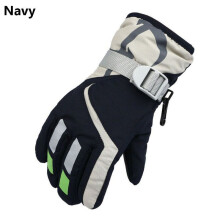 (navy) Winter Waterproof Warm Kids Boys Girls Gloves Ski Children Mittens Snow