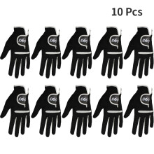 (Size 23-M, 10 pcs Left Hand) 1 Pcs Men's Golf Glove Left Hand Right Hand Micro Soft Fiber Breathable