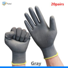 (xL, Gray 20 pairs) 6-30 pairs of nitrile safety coated work gloves, PU gloves and palm coated