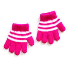 (Rose 1) Knitted Mittens Kids Winter Gloves Toddler Thicken Cozy Gloves Windproof