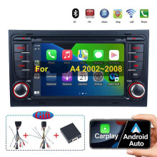 Android DAB  Sat Nav WiFi CarPlay Bluetooth OBD2 CD Car Stereo A4 S4 RS4