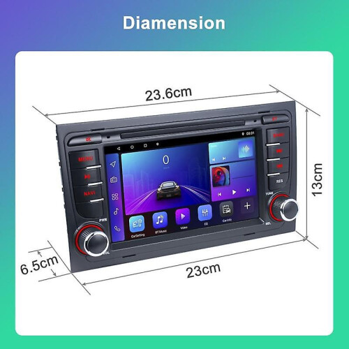 Android DAB  Sat Nav WiFi CarPlay Bluetooth OBD2 CD Car Stereo A4 S4 RS4 2