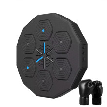 Music Boxing Machine Home Wall Mount Electronic Smart Focus Agility Training Digital Boxing Wall Target Punching Pads And Gloves Black