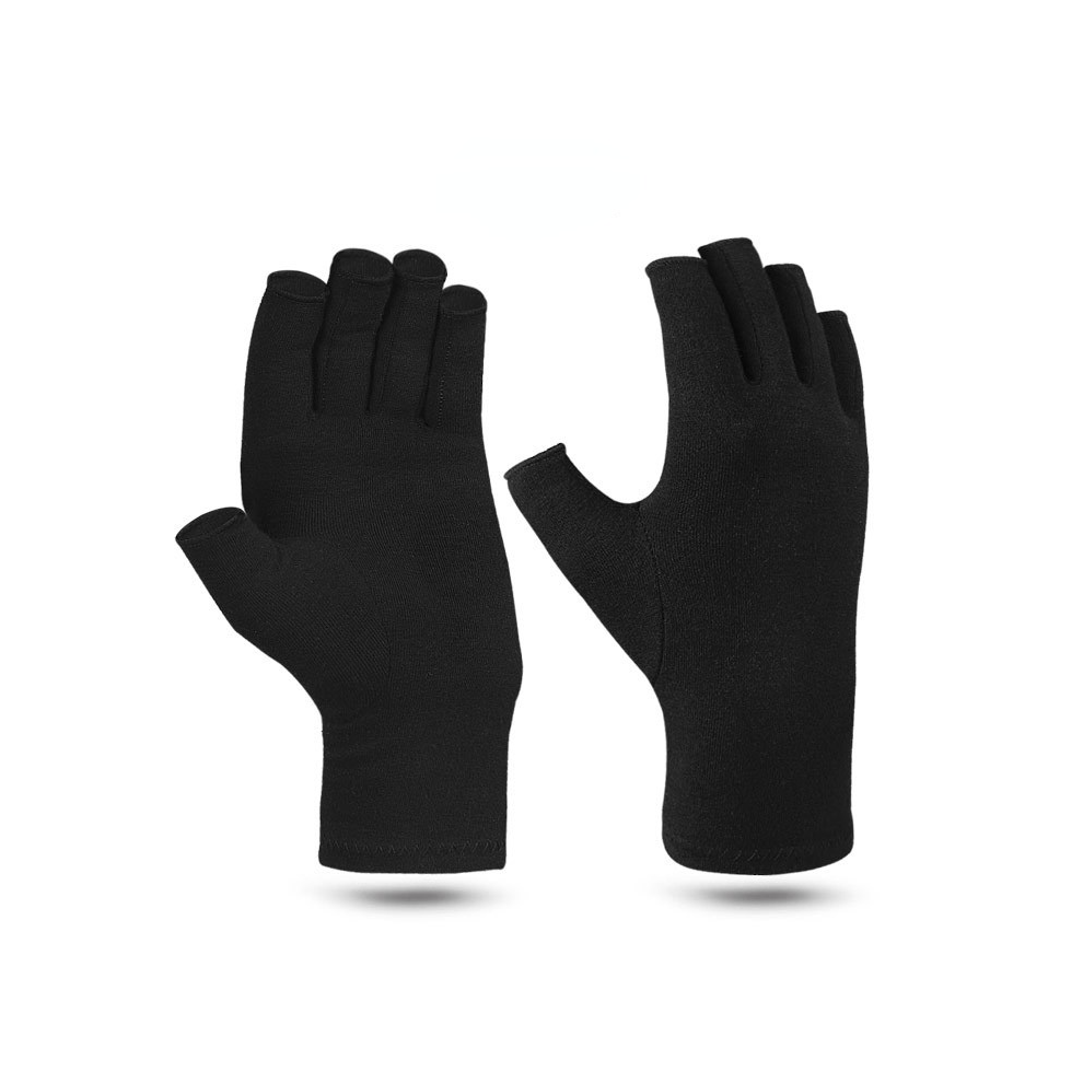 Maxpower Black (S, ) 1Pair Winter Compression Arthritis Gloves Rehabilitation Fingerless Gloves