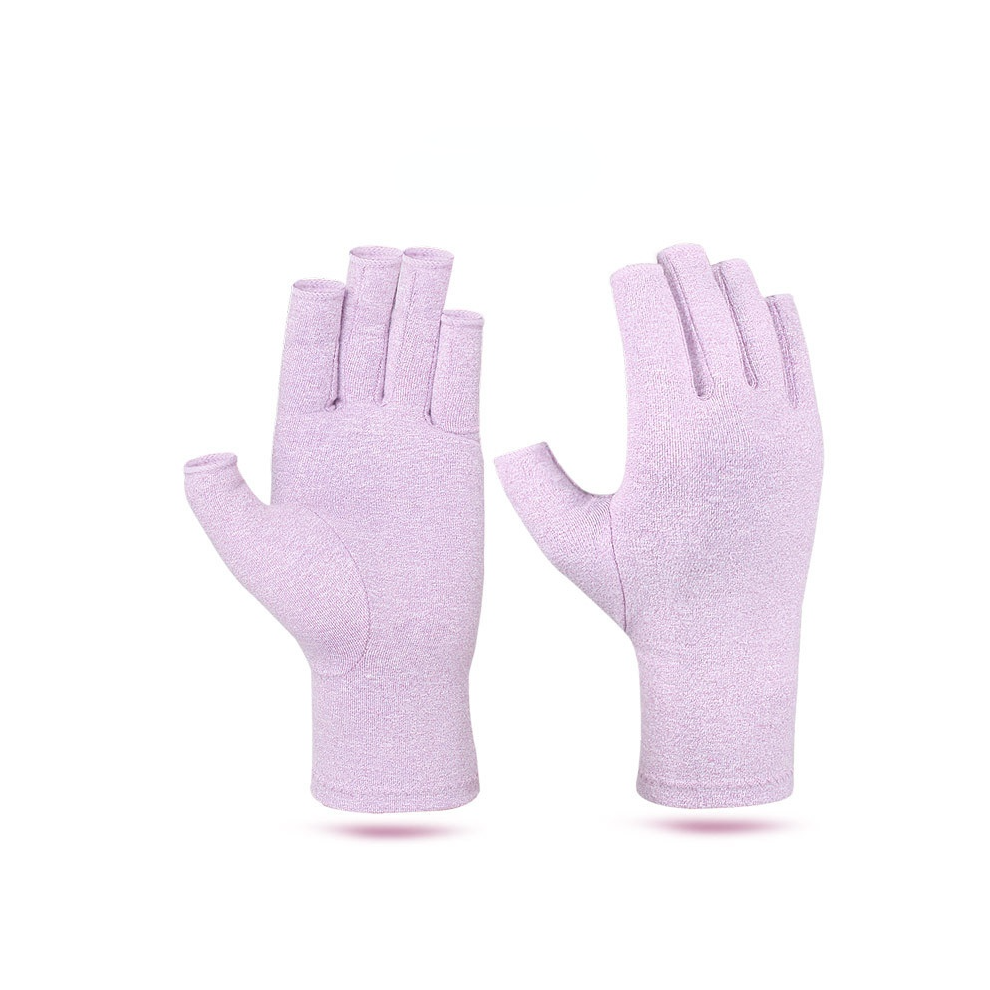 Maxpower Purple (S, ) 1Pair Winter Compression Arthritis Gloves Rehabilitation Fingerless Gloves