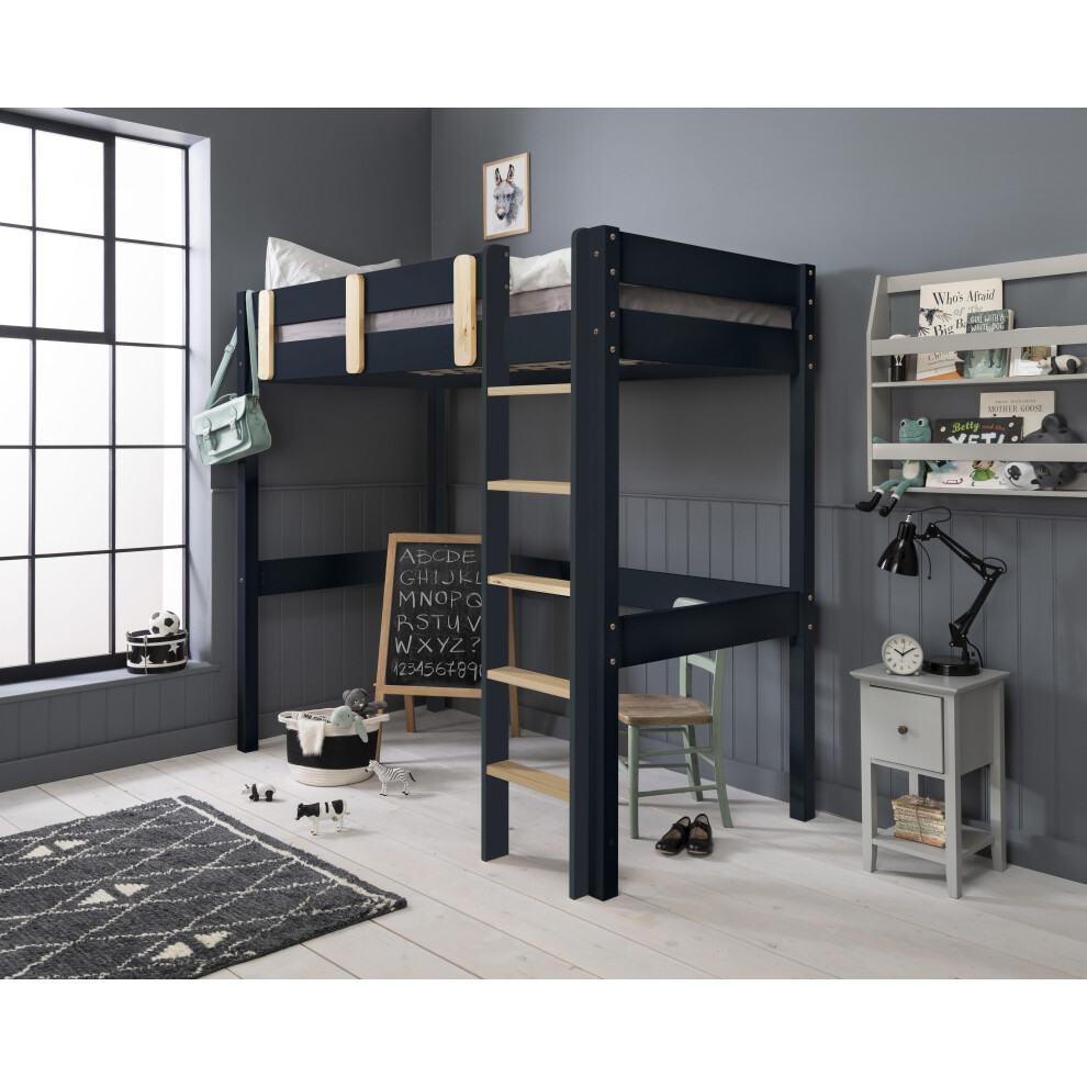 (Una Highsleeper Cabin Bed in Anthracite) Una Bed in Contemporary Anthracite