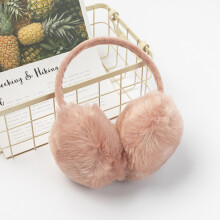 (dark pink) Winter Warm Earmuffs Cute Plush Fur Headphones Fashion Unisex Ear Warmer