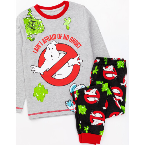 (5-6 Years) Ghostbusters Long Sleeve Long Leg Pyjama Set (Boys Grey) 1