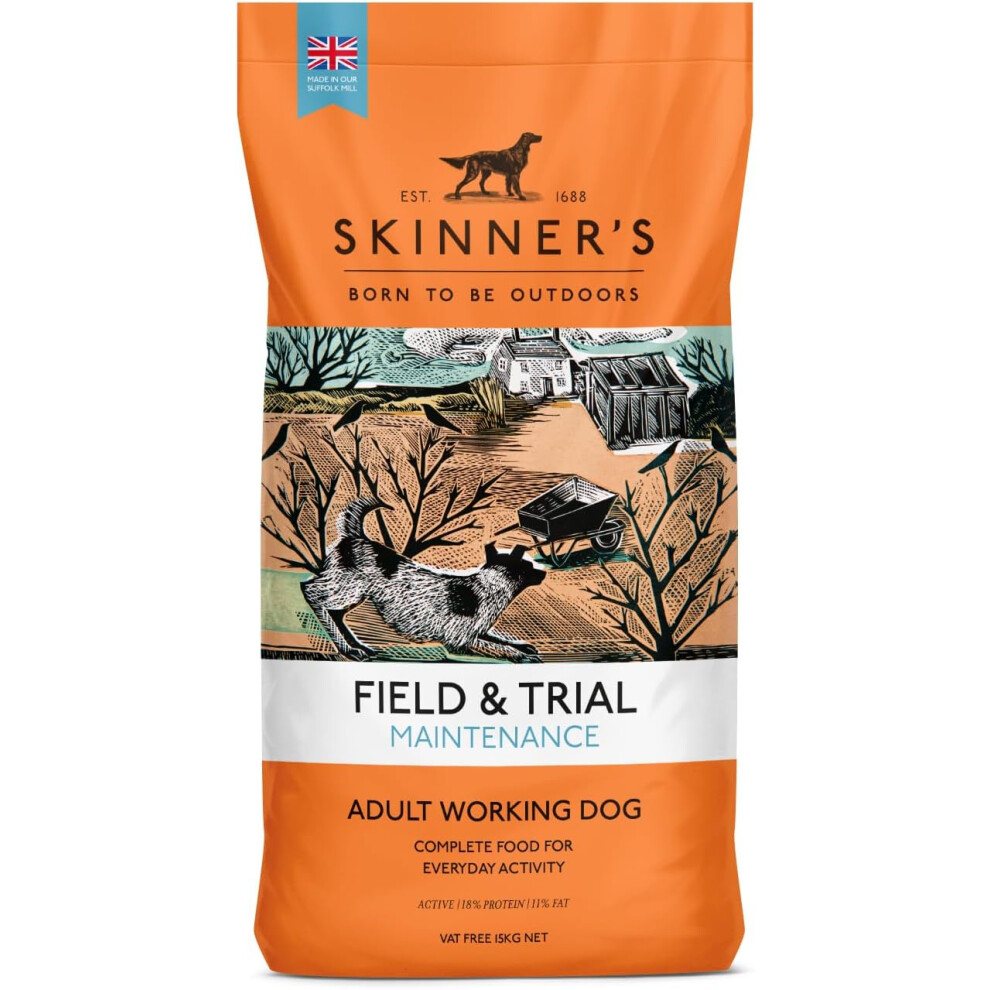 Skinners Field Trial Maintenance Complete Dry Adult Dog Food Less Active Dogs, 15kg