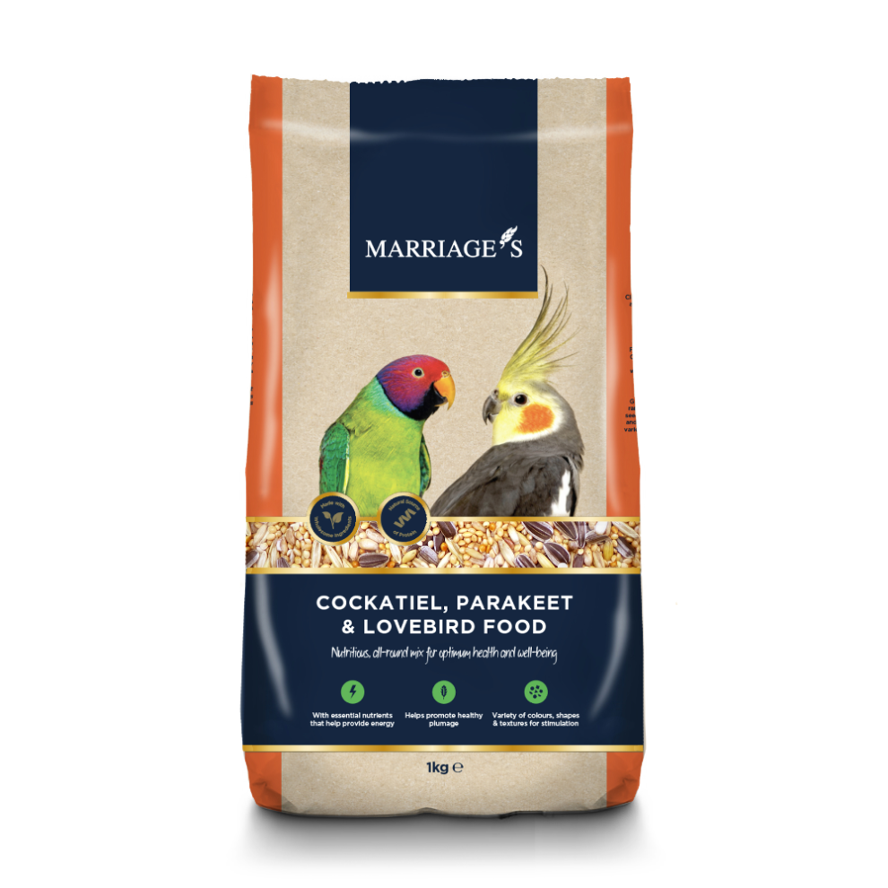 Marriage's Cockatiel, Parakeet & Lovebird Healthy Plumage & Skin 1Kg