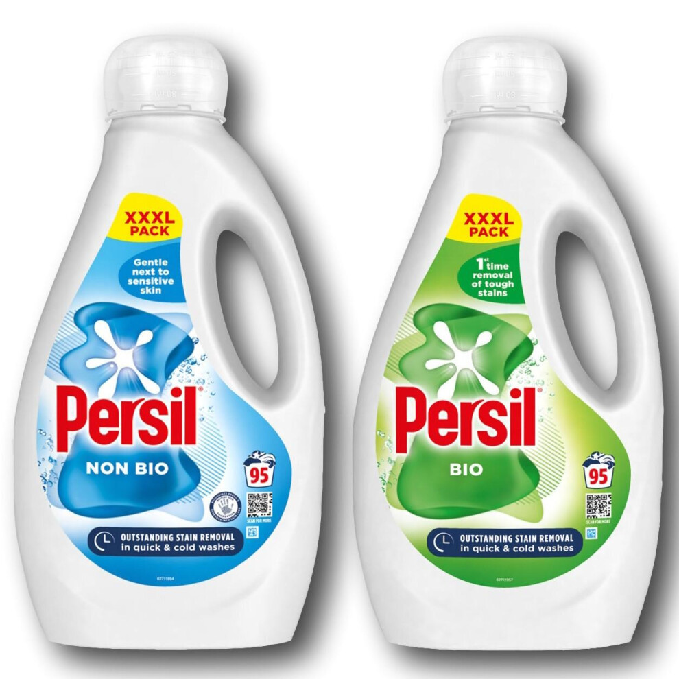 Persil XXL Washing Liquid Detergent Bio & Non-Bio 95 Washes