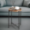 Walnut Side Table with Removable Tray - Coffee Table for Living Room 1