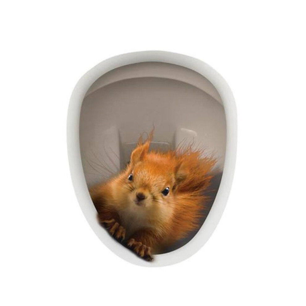 Strong Stickiness PVC Waterproof Removable Funny 3D Squirrel Animal Decal Wall Sticker