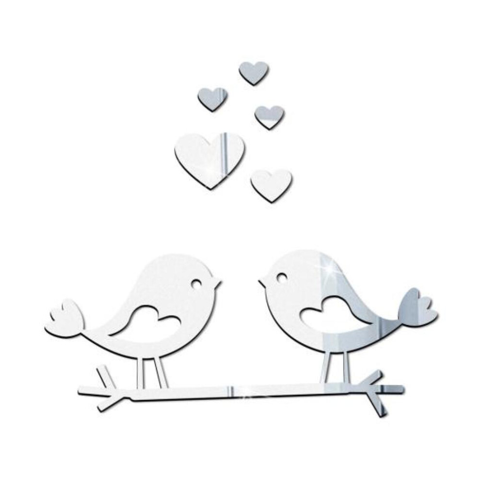 Wall Sticker Self-adhesive Easy to Use Acrylic Bird Vivid 3D
