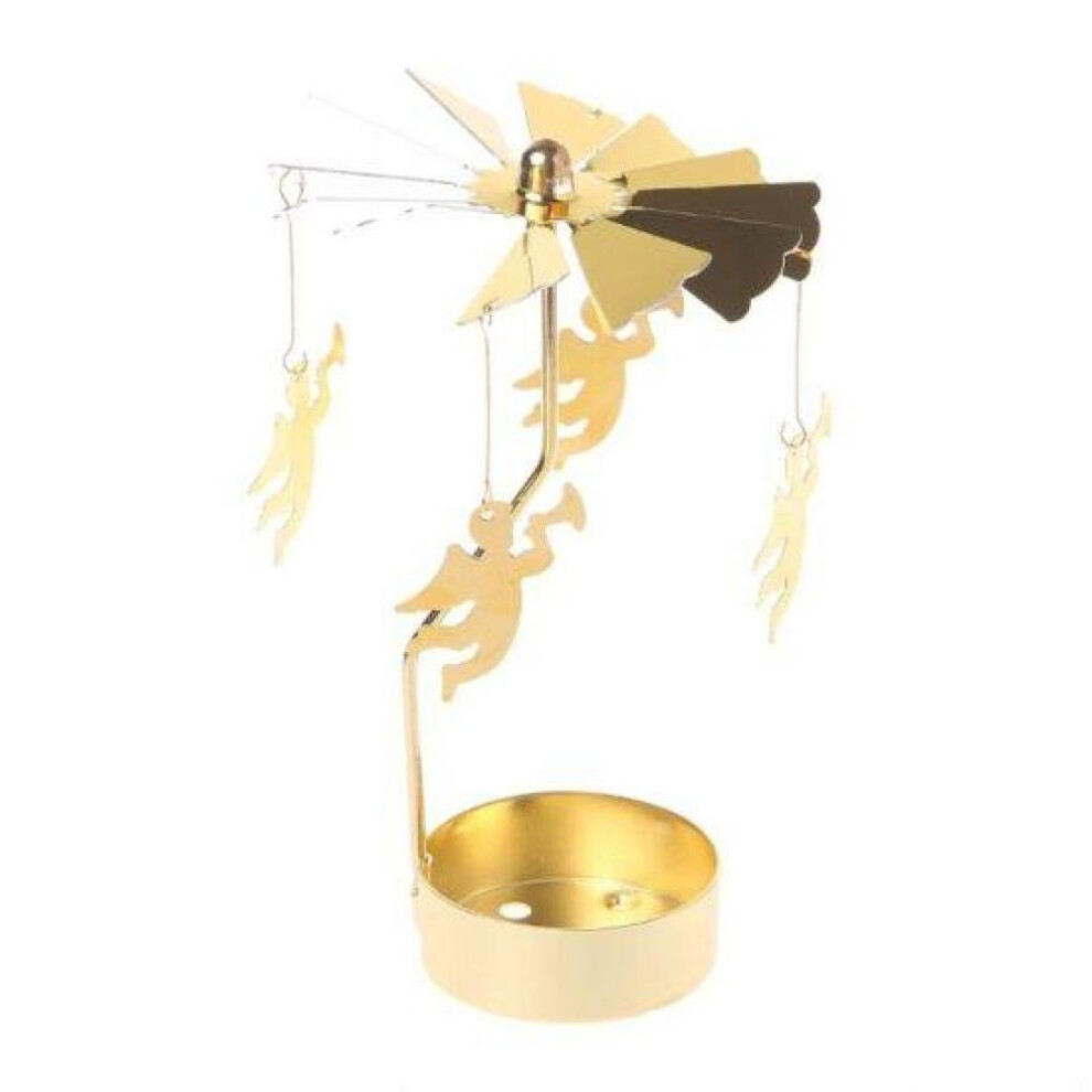 Metal Rotating Spinner Holder Table Carousel Candle Tea Light Holiday Decoration