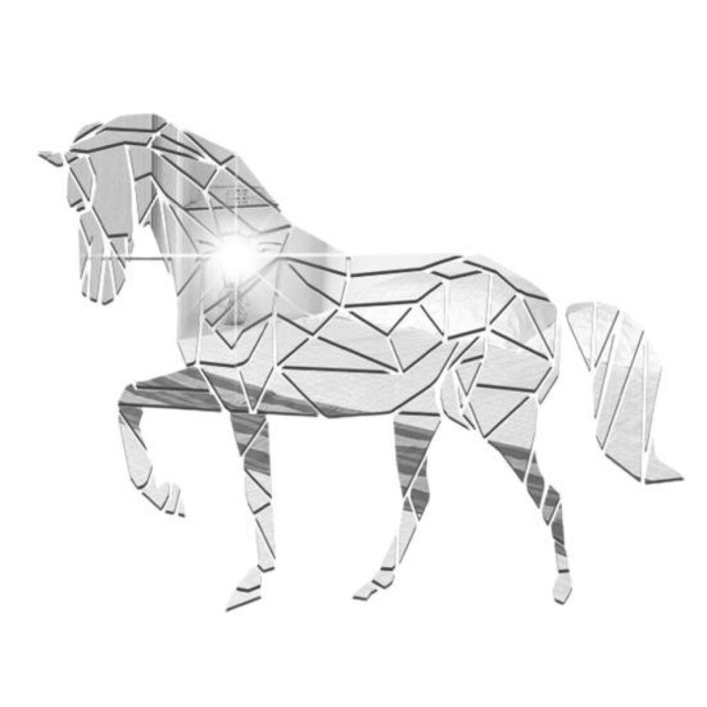 Glossy Acrylic Sticker Self-adhesive Acrylic DIY Mirror Horse Stickers Home