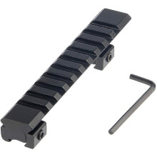 (11mm Base Rail, 20mm Top Rail) Tactical Base Mount 11mm To 20mm Extended Dovetail Picatinny W/ Rail