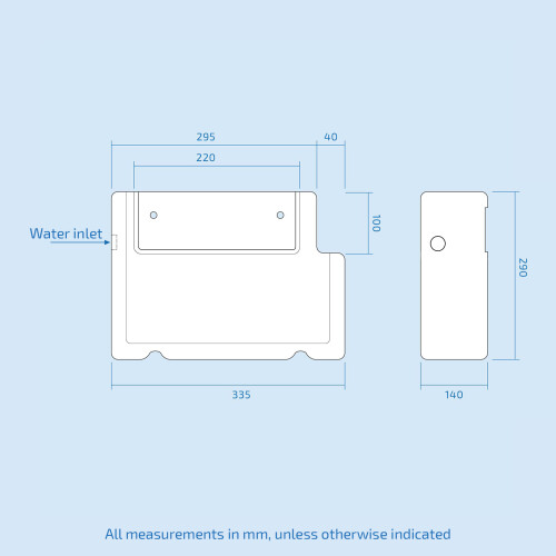 NES Home Nes Home Concealed Cistern Dual Flush Side Inlet Square Button Matte Black 1