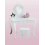 White Heidi Vanity Set - Girls Makeup Table with Stool and Mirror 3