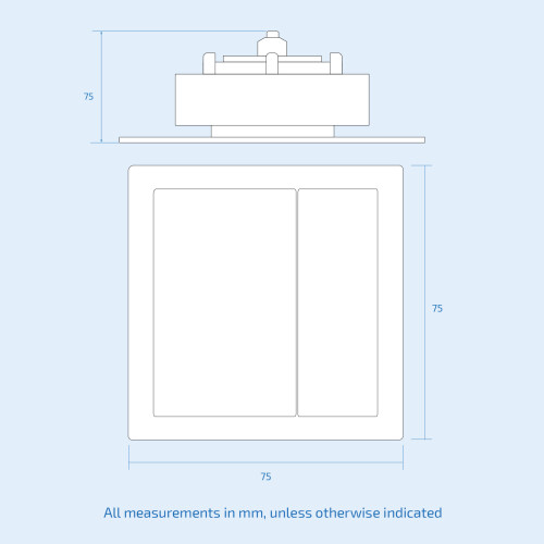 NES Home Nes Home Concealed Cistern Dual Flush Side Inlet Square Button Brushed Brass 2