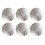 6 Placemats Set Christmas Metallic Silver Round Festive Xmas Table 2