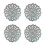 4 Placemats 4 Coasters Set Christmas Snowflake Festive Silver Felt 4