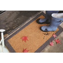 (Border) Printed Entrance Door Mat Natural Coconut Coir Latex Backed Doormat in 45x75