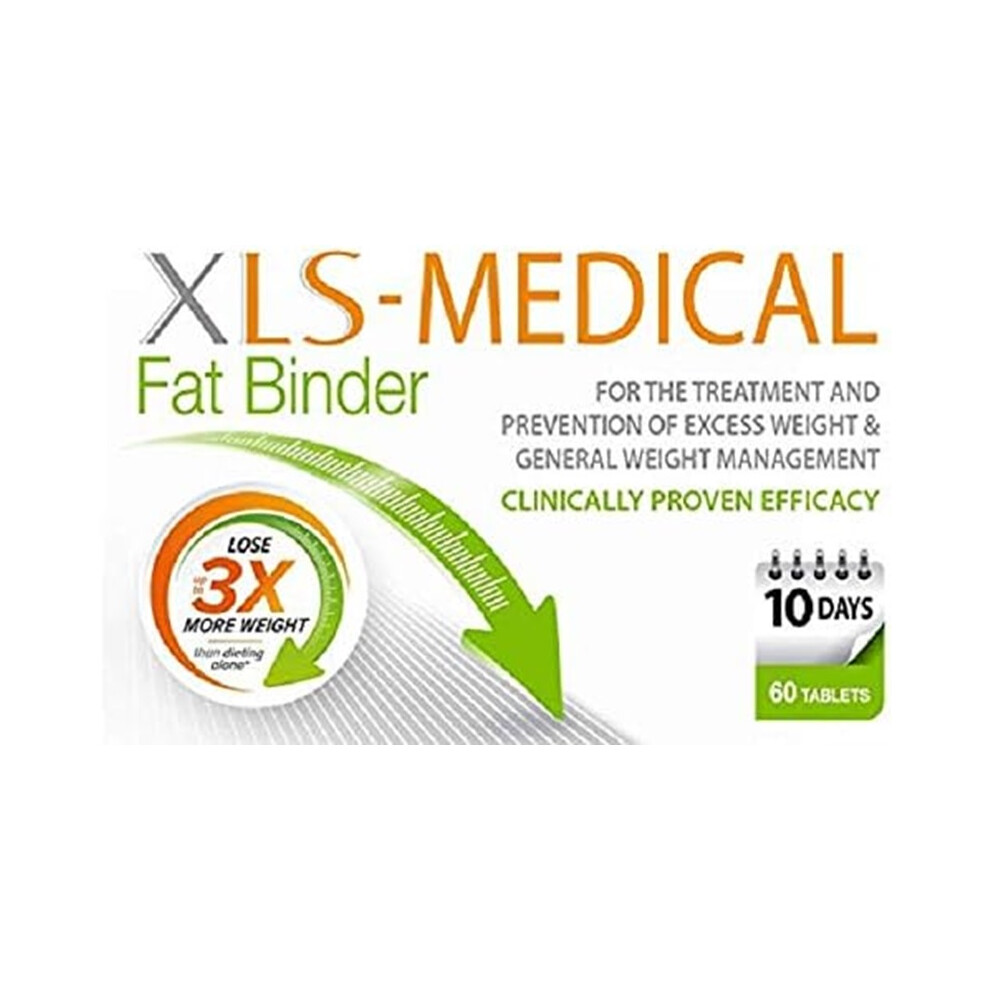 XLS Medical Fat Binder Capsules, Reduce Calorie Intake, 60 Tablets 10 Day Supply Best Before August 2025