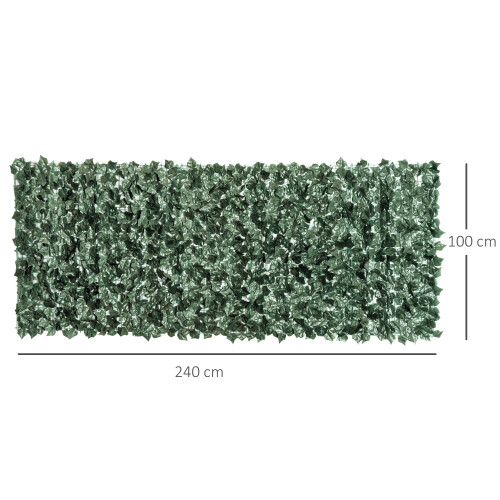 Outsunny Outsunny Artificial Leaf Hedge Privacy Screen Roll Garden Fence Panel 1m x 2.4m 1