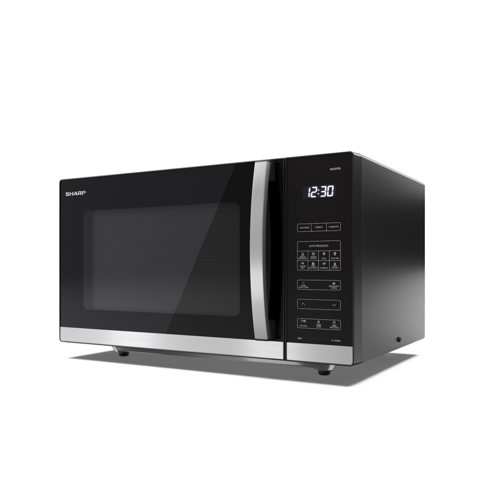 Sharp Yc-Qs302au-B 30 Litre 900W Digital Flatbed Microwave Oven - Black