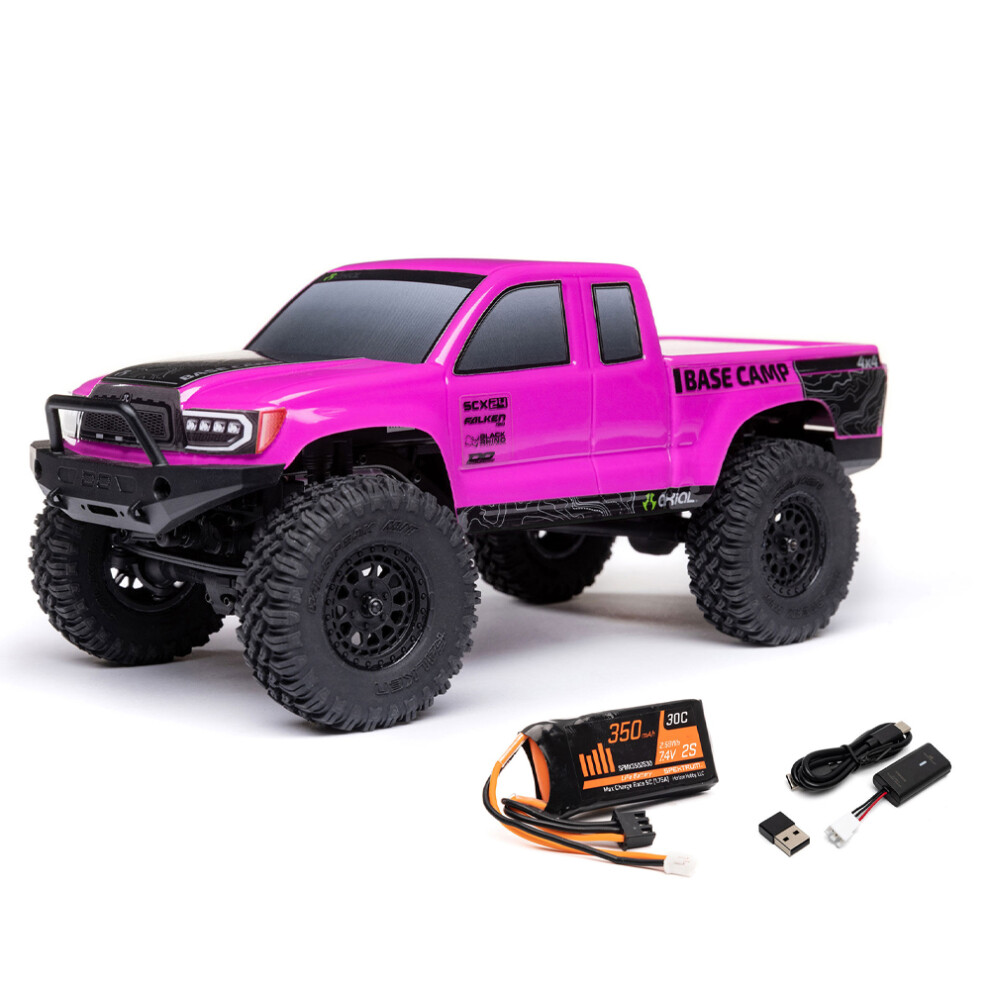 Axial Pink Scx24 Base Camp 4Wd Rtr 1:24 Rock Crawler