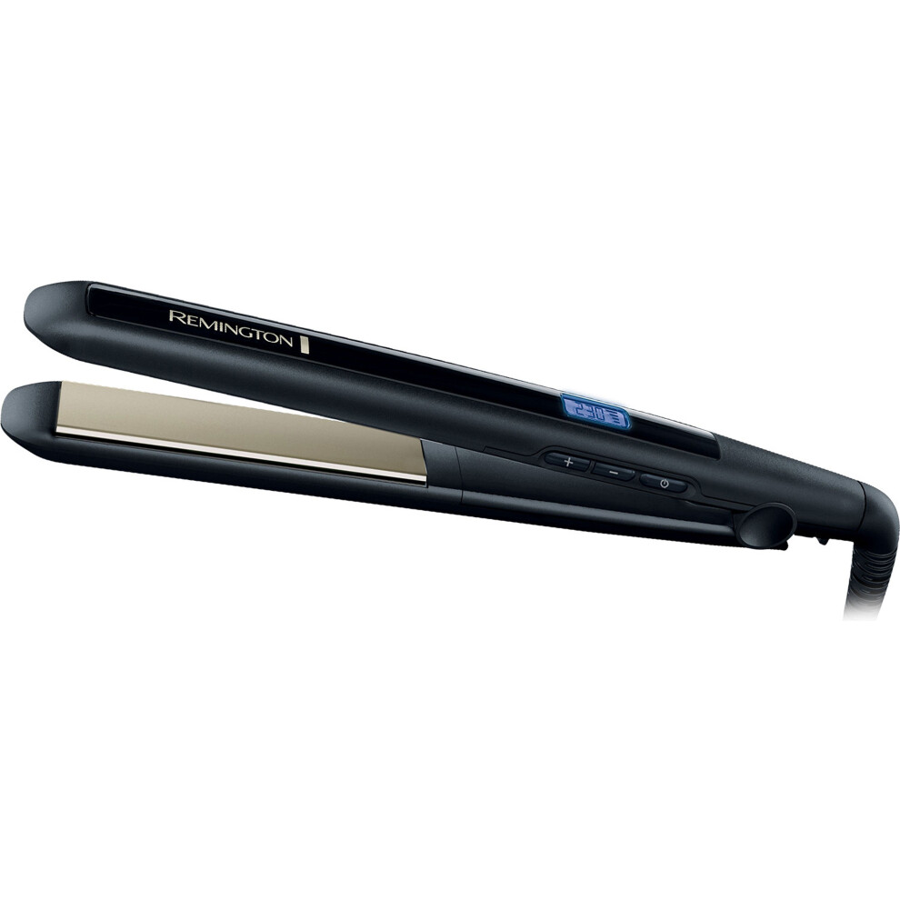 Remington S5500 Sleek & Smooth Slim Hair Straighteners - 230C, 9 Temperature Settings, Ceramic Plates - Black