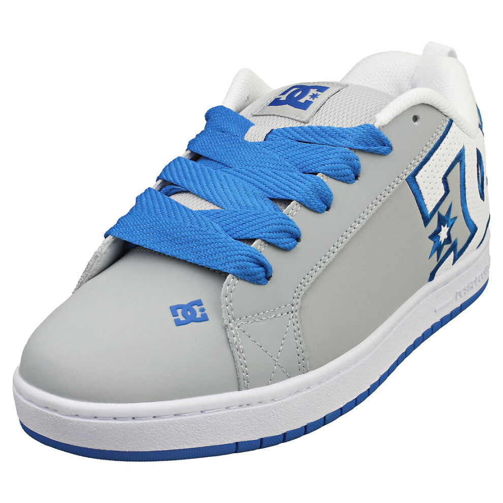 (8) DC Shoes Court Graffik Mens Skate Trainers in Grey Blue