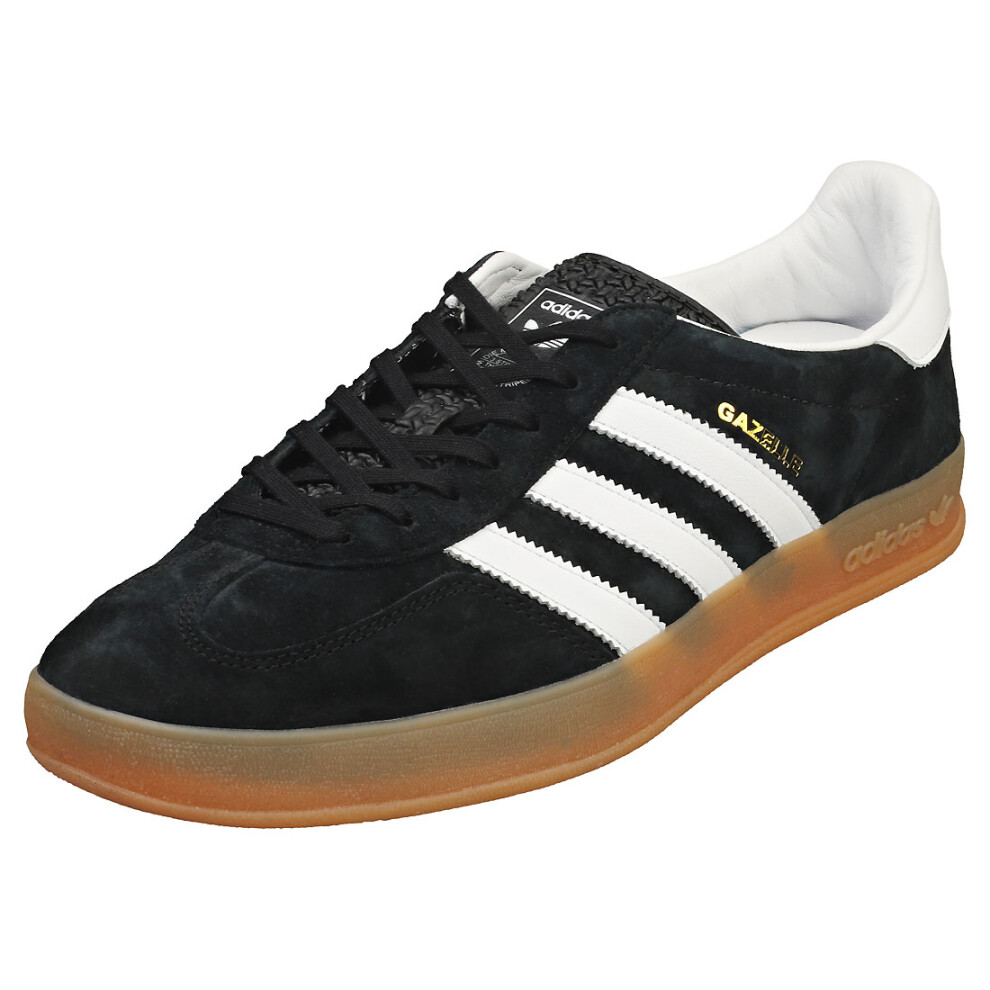 (4.5) adidas Gazelle Indoor Mens Casual Trainers in Black White