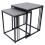 Set of 2 Grey Marble Effect Nesting Tables - Metal Frame Coffee Side Tables 1