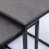 Set of 2 Grey Marble Effect Nesting Tables - Metal Frame Coffee Side Tables 4