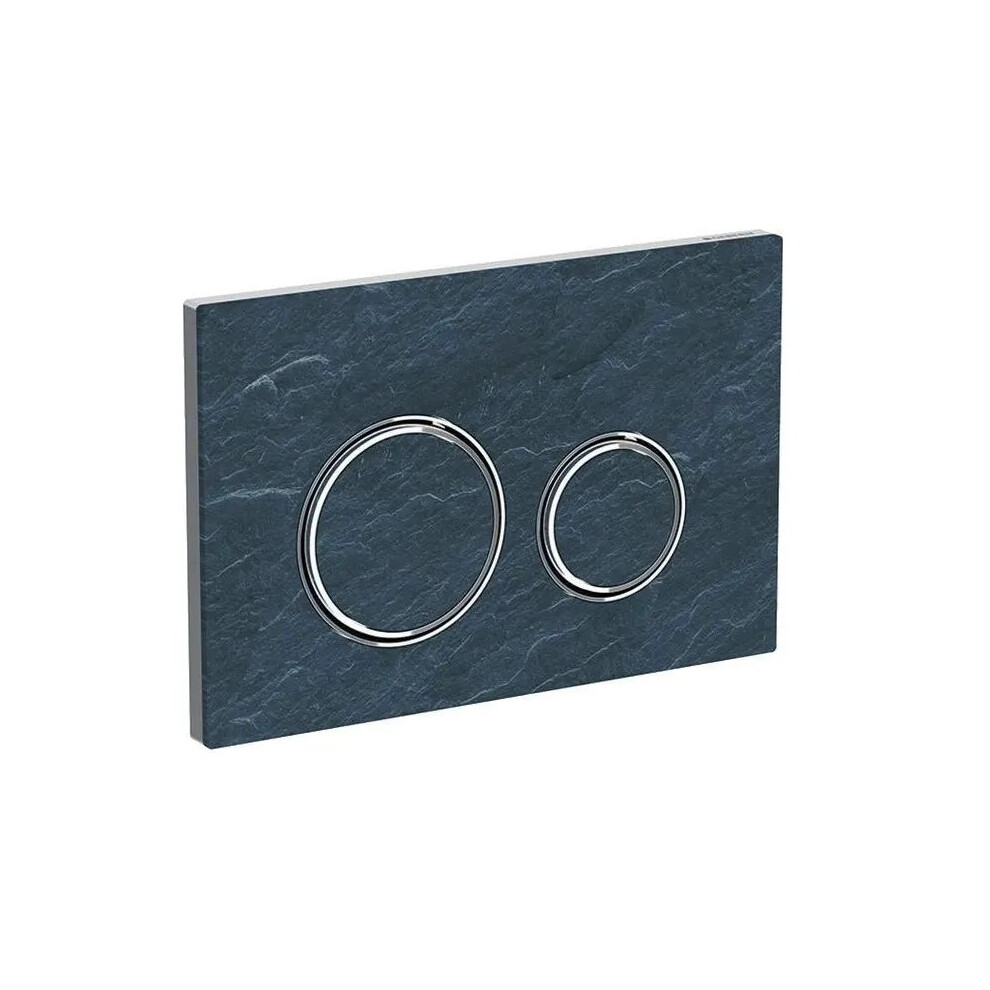 Geberit Sigma21 Toilet Dual Flush Plate Mustang Slate Stone/Chrome 115.884.JM.1