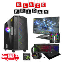 Fast Gaming Core i5 PC Bundle 1TB HDD +512GB SSD 16GB RAM 24'' M GT730 + Speakers