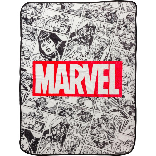 Silver Buffalo Marvel Retro Vintage Comics Panel 45 x 60 Fleece Throw Blanket