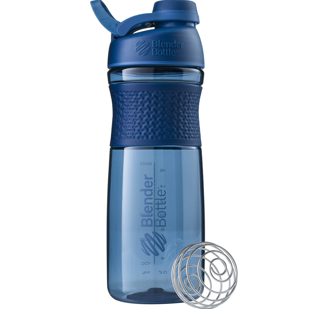 Blenderbottle Sportmixer Shaker Bottle Perfect For Protein Shakes And Pre Workout 28Ounce Navy