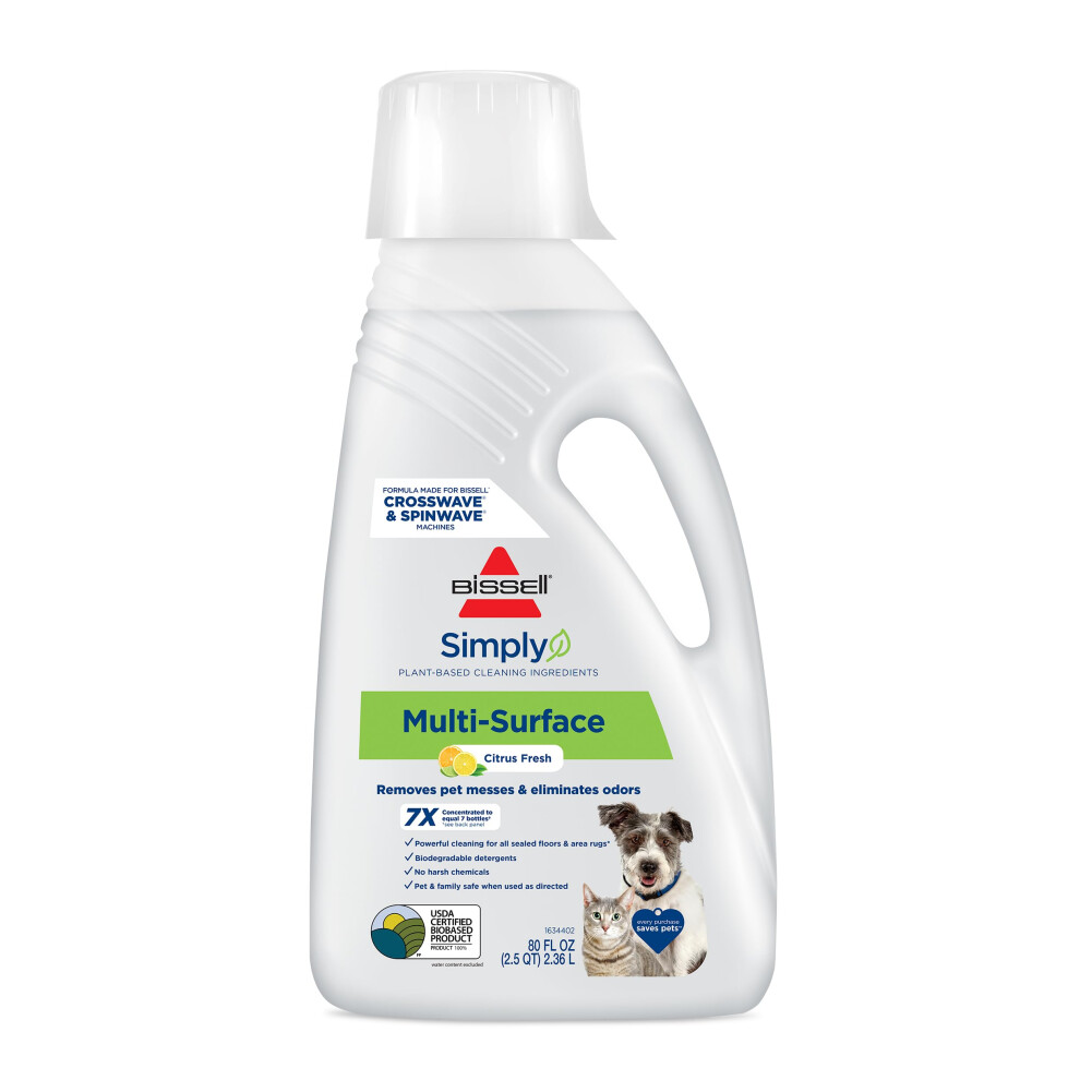 Bissell PET Natural Cleaning Formula  80 oz  Clear  80 Fl Oz