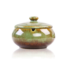 Lependor Ceramic Ashtray with Lids  Windproof  Cigarette Ashtray for Indoor or Outdoor Use Ash Holder for Smokers Desktop Smokin