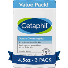 Cetaphil Gentle Cleansing Bar- 4.5Oz Bar (Pack of 3)