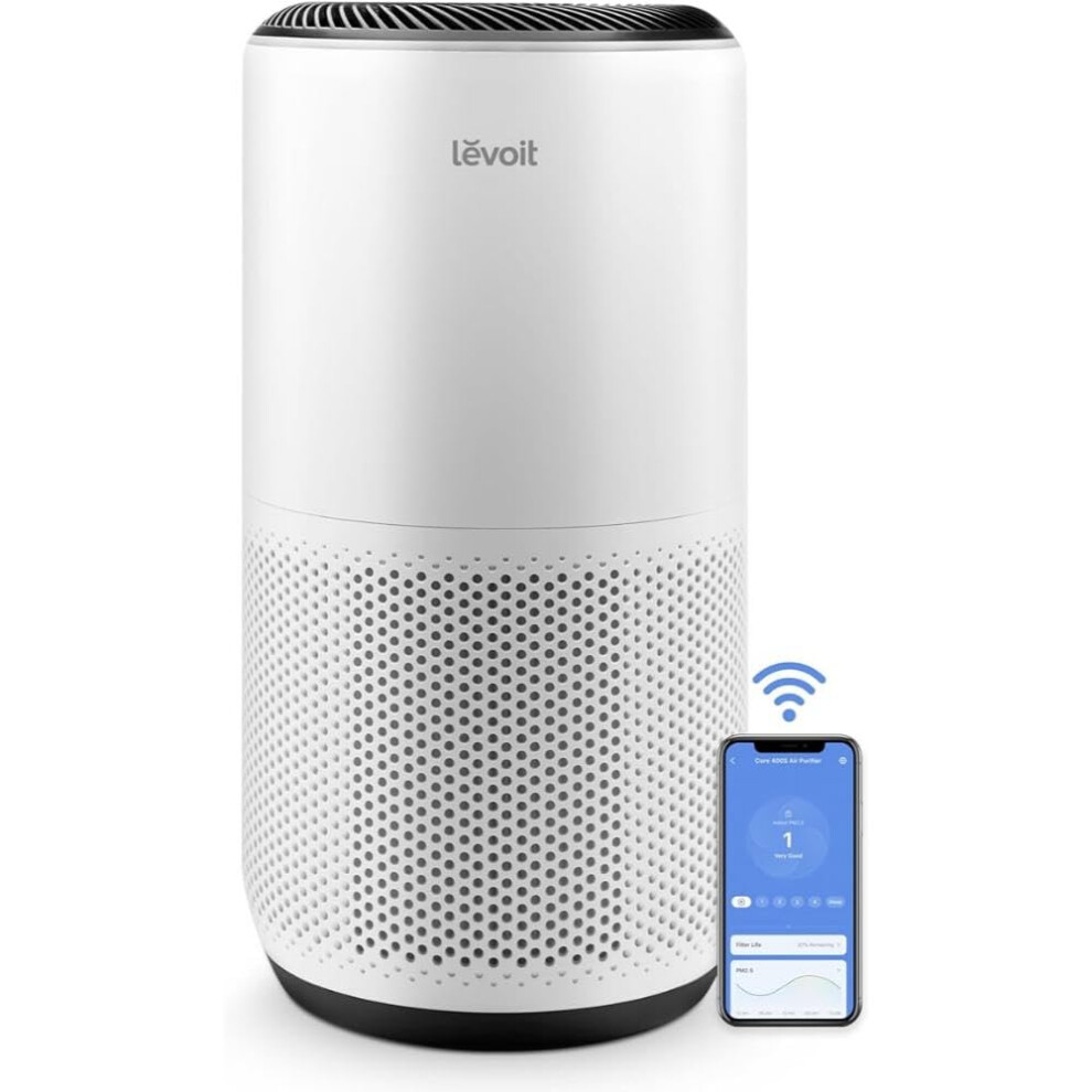 LEVOIT Air Purifiers for Home Large Room Up to 1980 Ft in 1 Hr With Air Quality Monitor  Smart WiFi and Auto Mode  3in1 Filter