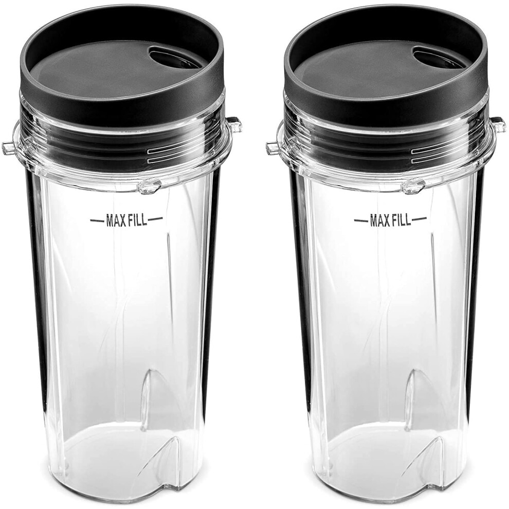 Ninja Single Serve 16Ounce Cup Set for BL770 BL780 BL660 Professional Blender Pack of 2