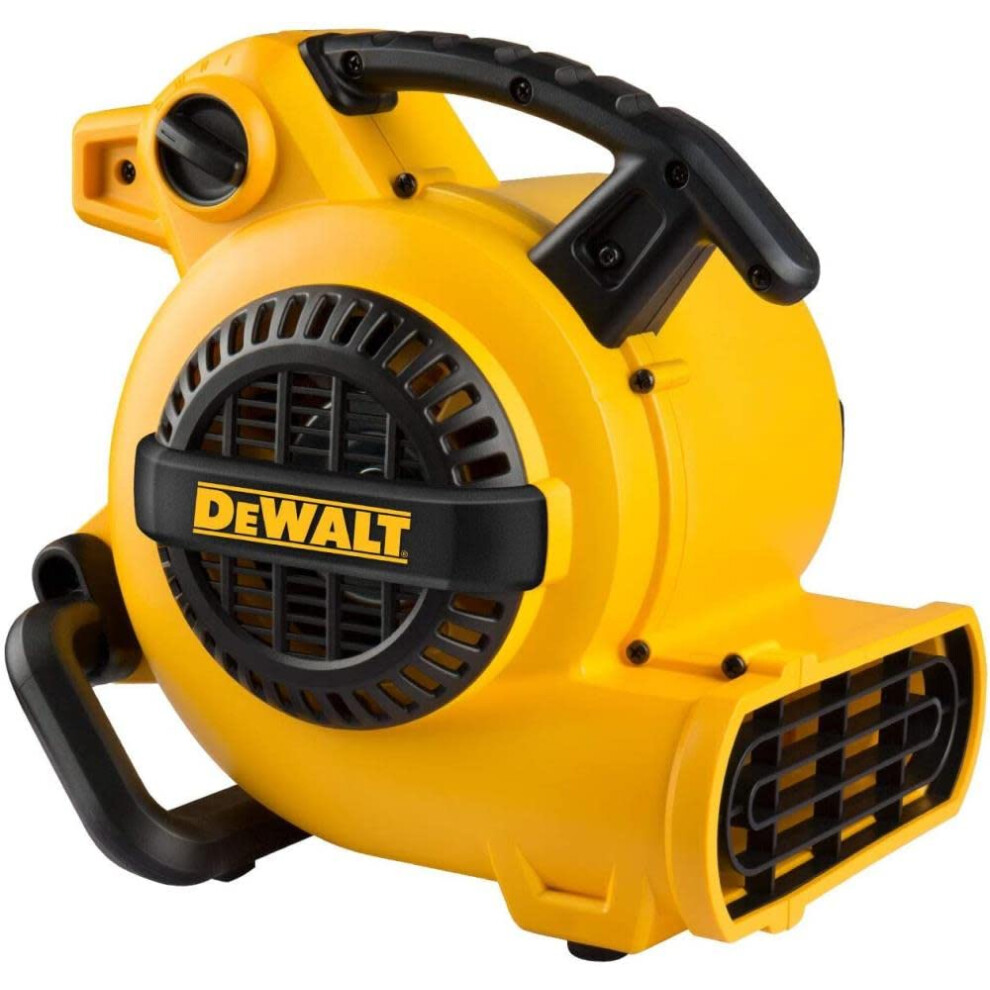 DEWALT Portable Air Mover  276W 3 Speed Floor Fan  Utility Blower Fan  15 HP 600 CFM Floor Dryer  Carpet Dryer  Floor Fan  Blow