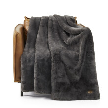 UGG 16802 Euphoria Plush Faux Fur Reversible Throw Blanket for Luxury Hotel Style Couch or Bed Blankets Cozy Machine Washable Lu