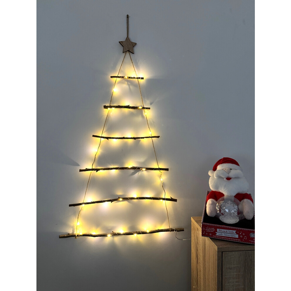 40 Warm White LED Lights Twig Wall Tree Christmas Decoration G-0383