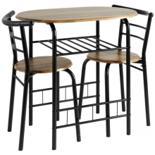 Small Dining Table with Chairs - Modern Oval Breakfast Bistro Set